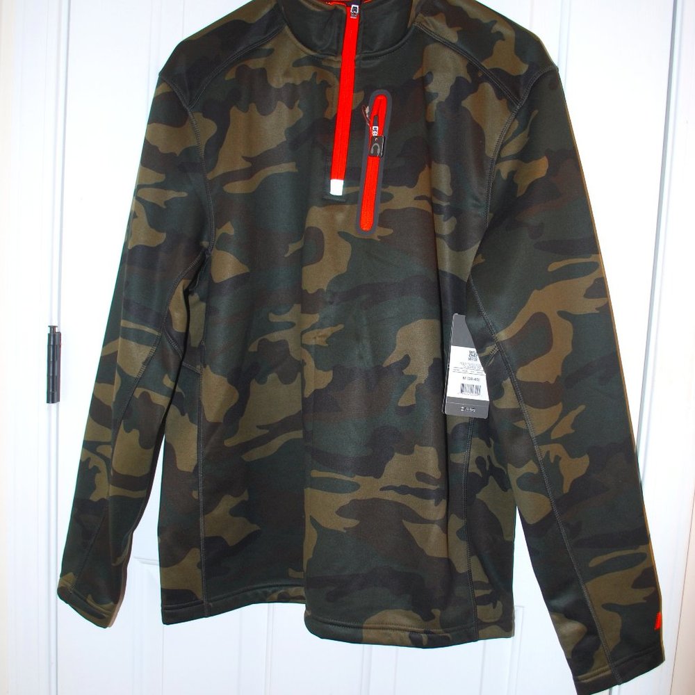 Russell Athletics Camouflage Medium Poly Tech Fleece Quarter Zip Pullover NWT